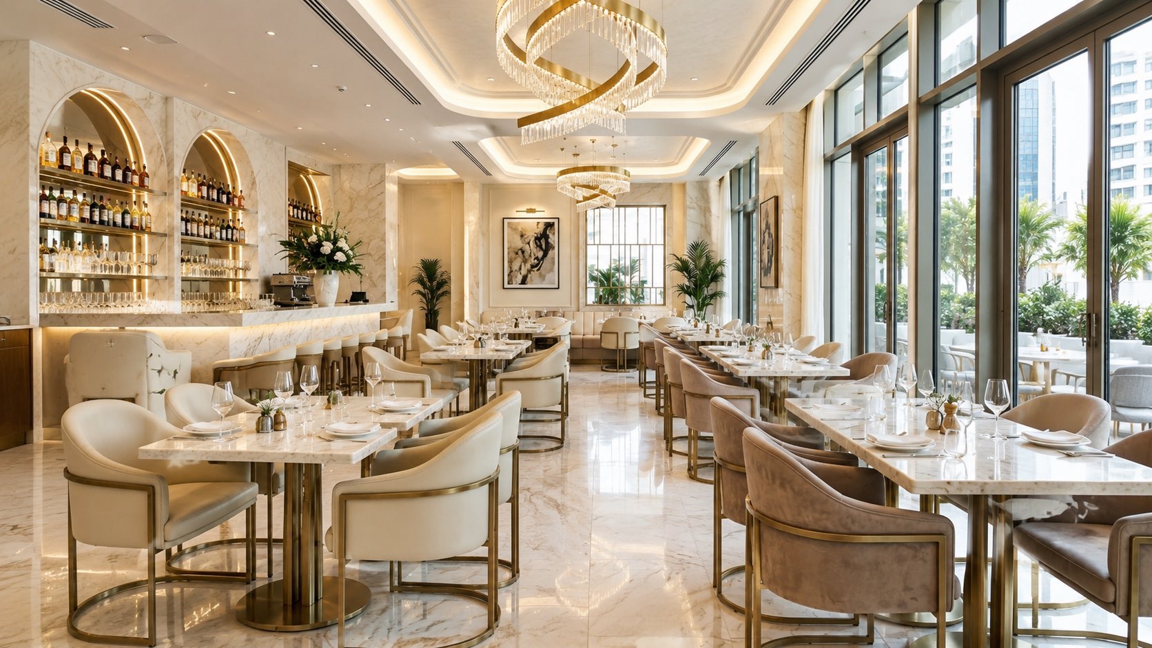 Real restaurant furniture project delivered by J2S